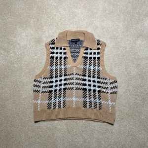 Almost Famous Plaid Sweater Vest